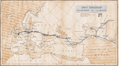 ساخت خط تلگراف هند- اروپا