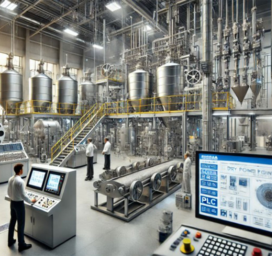 سیستم اتوماسیون یکپارچه تولید گرانول به روش پودر خشک