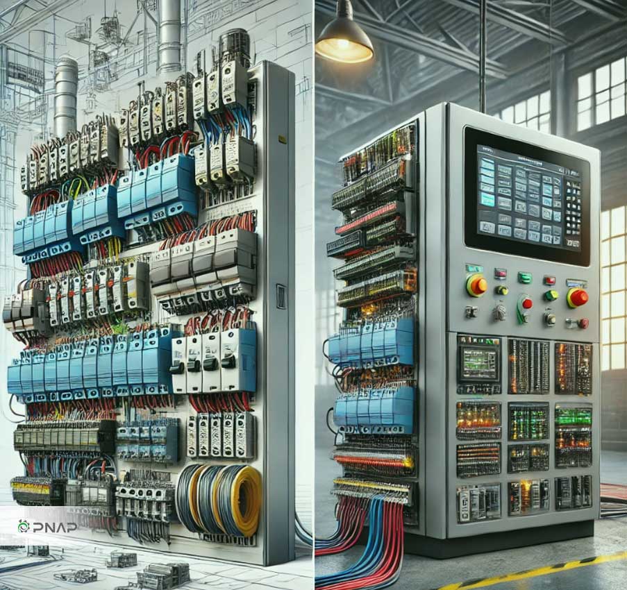 مقایسه تابلوهای کنترل معمولی با تابلوهای کنترلی مبتنی بر PLC 